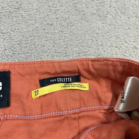 Maeve Pants Womens 27 The Colette Wide Leg Patch Pockets High Rise Cropped Linen - Picture 9 of 14